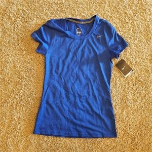 Nike Women Dri Fit Shirt Top Blue XS